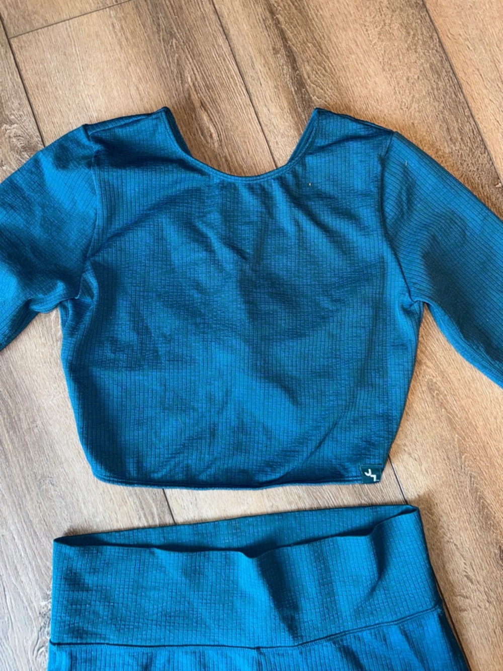 Target Teal Ribbed Two-Piece Set - Picture 4 of 6